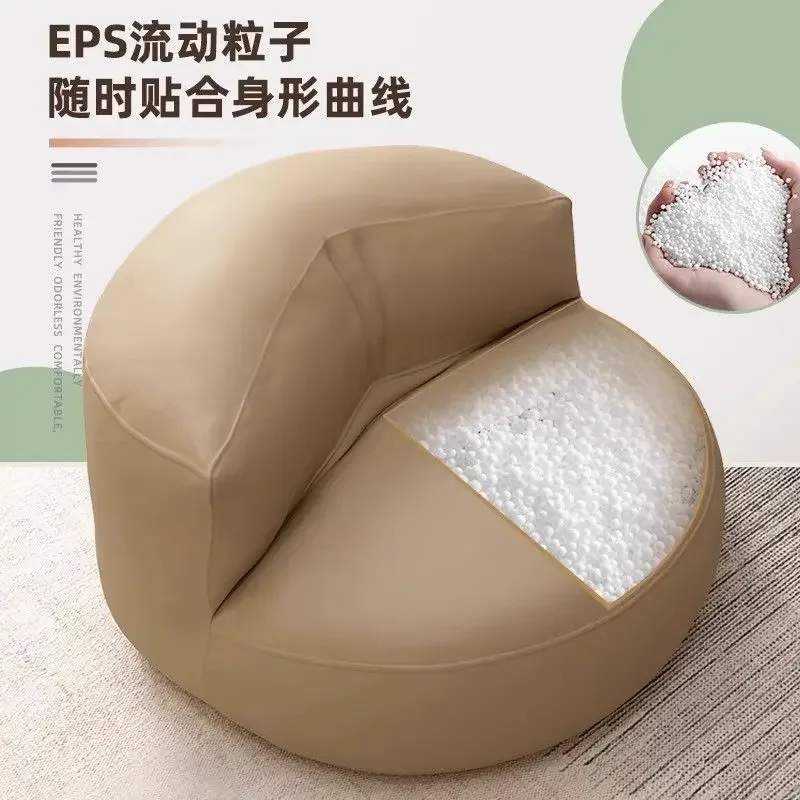 

Half Moon Lazy Sofa Single Lazy Chair Small Apartment Rental Sofa Can Lie and Sleep on Balcony Nordic Bean Bag Sofas Furniture