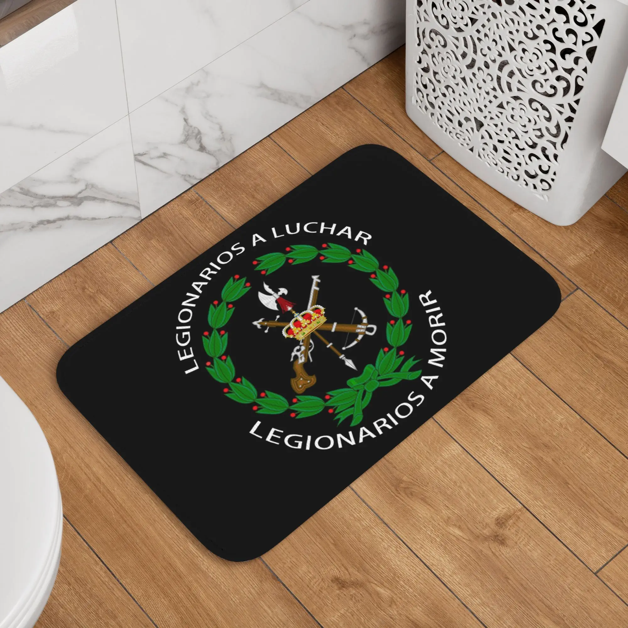 Custom Spanish Legion Doormat Anti-Slip Bath Kitchen Mat Garden Garage Floor Door Entrance Carpet Rug