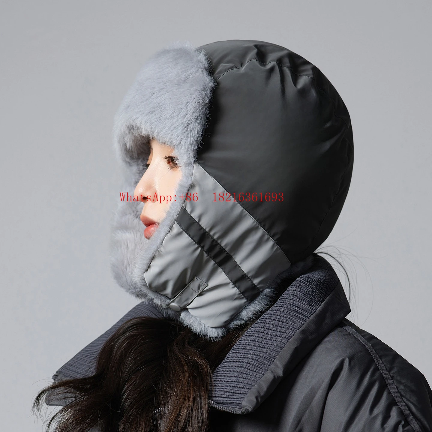 Windproof Hats for Men and Women, Thickened Warm Cotton Hats in Winter, Riding Ear Protection and Cold-proof Plush Hats