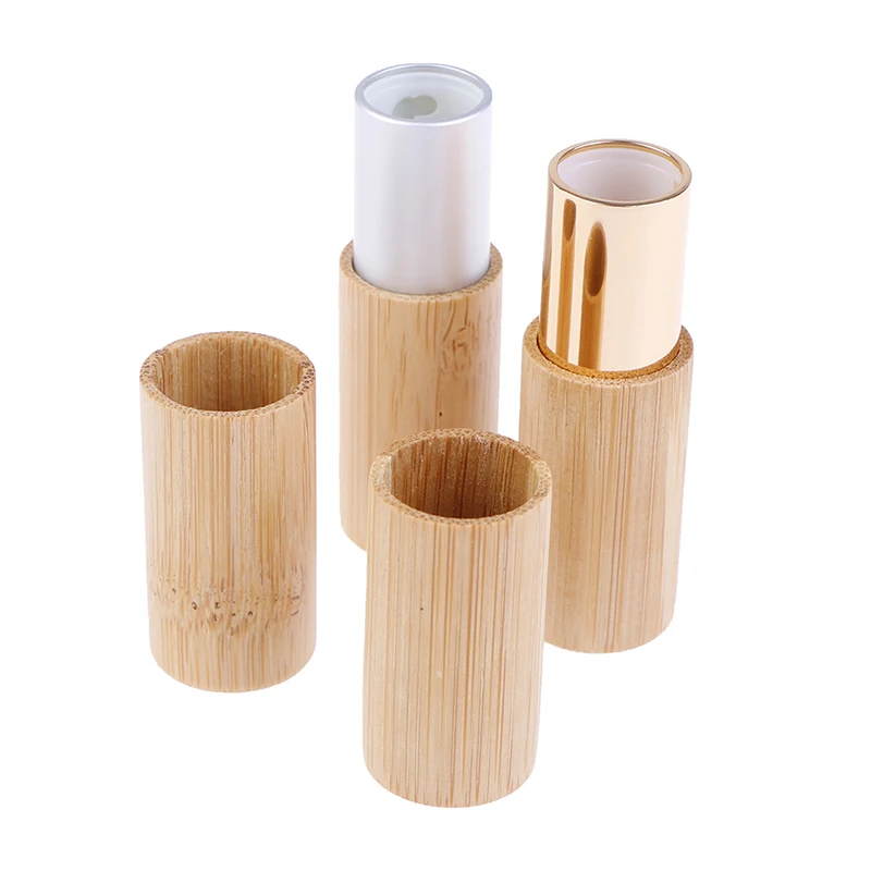 High Quality 4G Bamboo Lipstick Tube Top Grade Lip Balm Sub Package DIY Empty Lip Bamboo Container