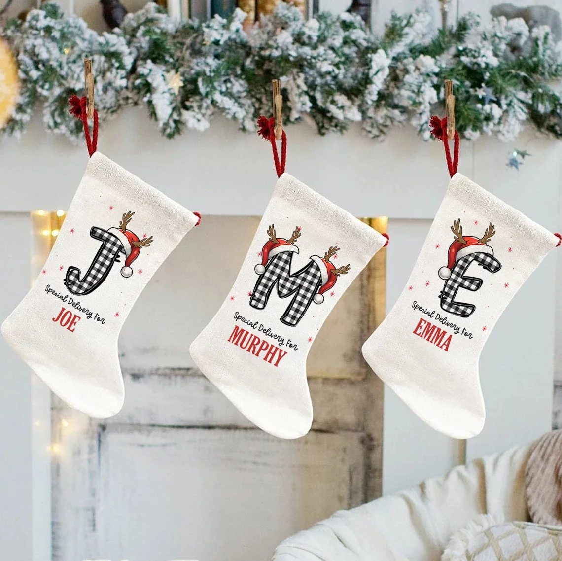 

Personalized name Christmas Stocking new Year Christmas Gifts for Kids Boys Girls Custom Name Santa Sack Christmas Ornaments