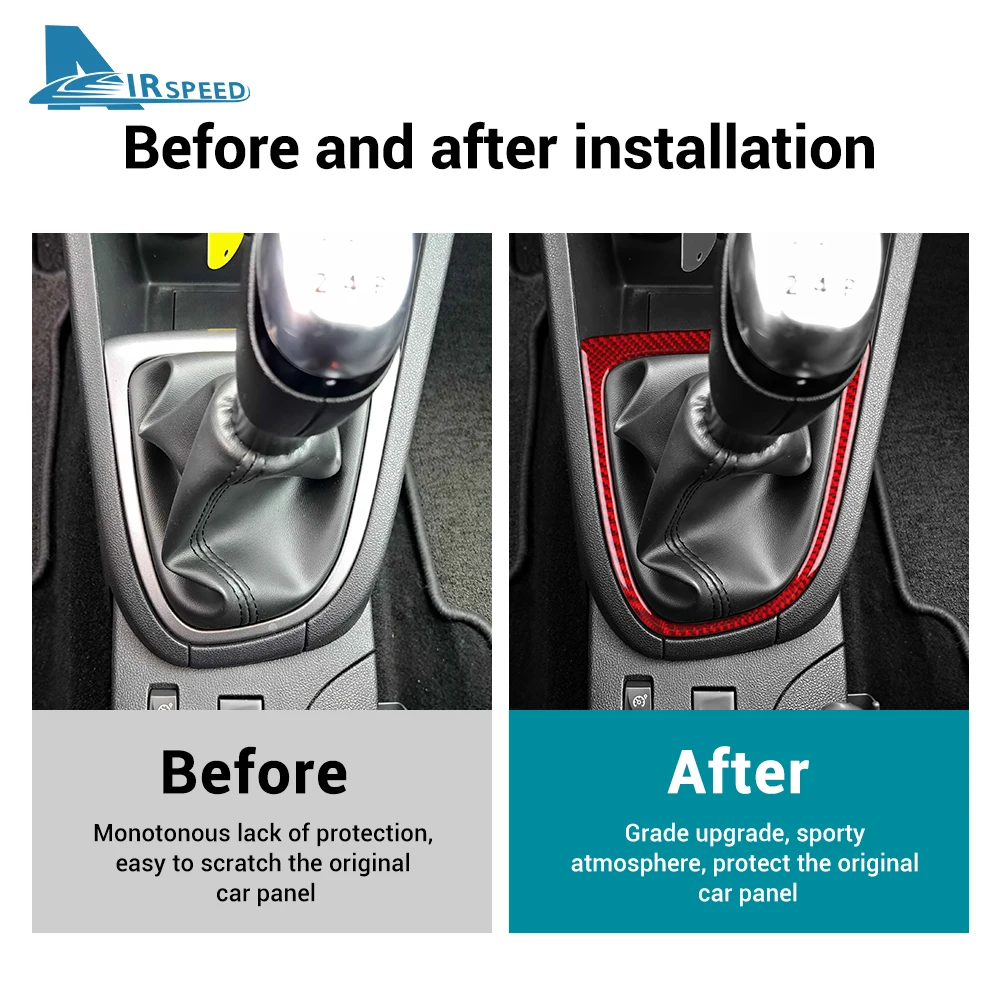 Real Soft Carbon Fiber Sticker For Renault Clio 4 2013 2014 2015 2016 2017 2018 LHD RHD Car Gear Outer Shift Frame Interior view 4