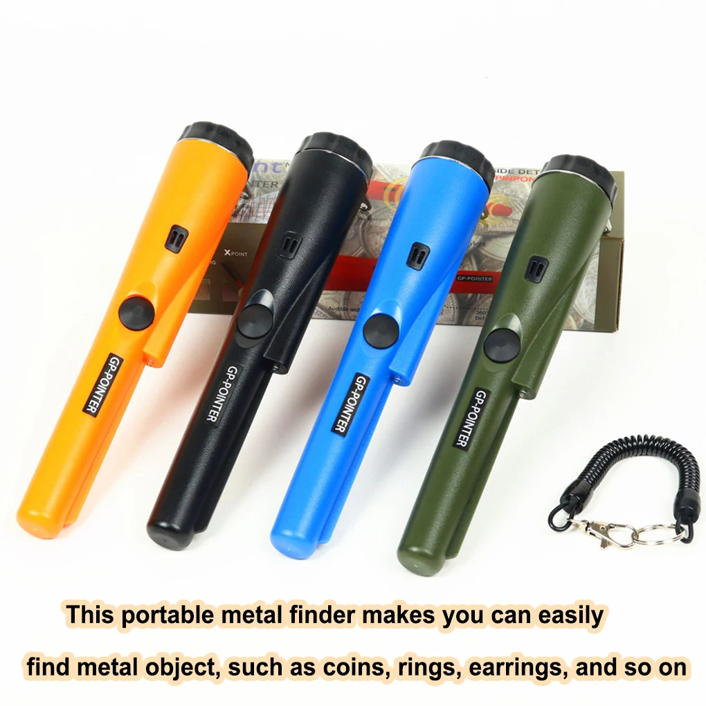 Metal Detector Handheld Pinpointing For Gold Search Waterproof Positioning Rod Detecting With LED Lights High Sensitivity