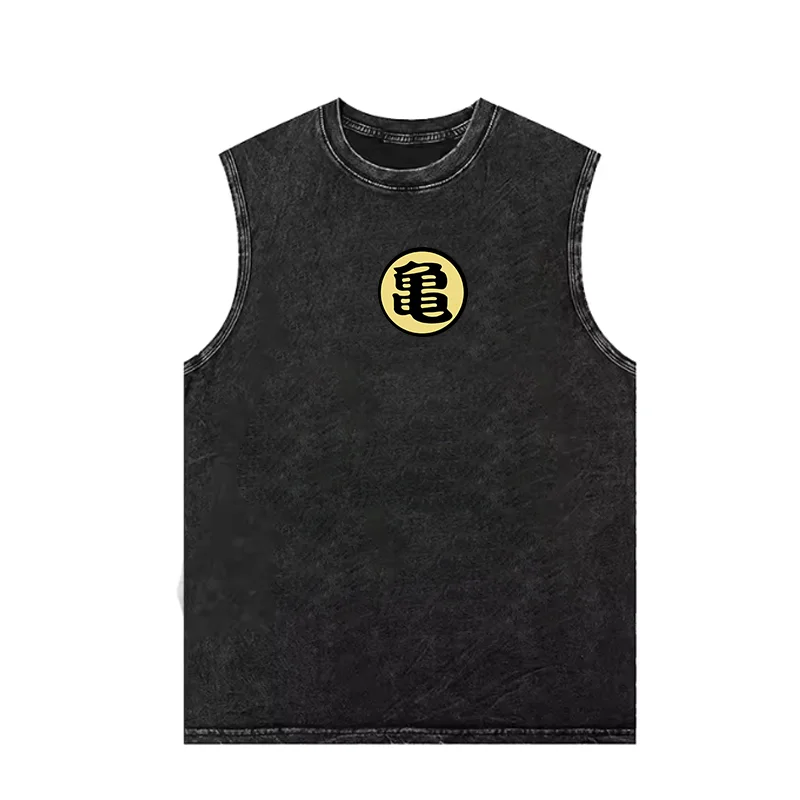 

Dragon Ball Men's Sleeveless Shirt Anime Printed Vintage Washed Vest Gym T Shirts Y2k Clothes Oversized Woman's Tank Tops Summer