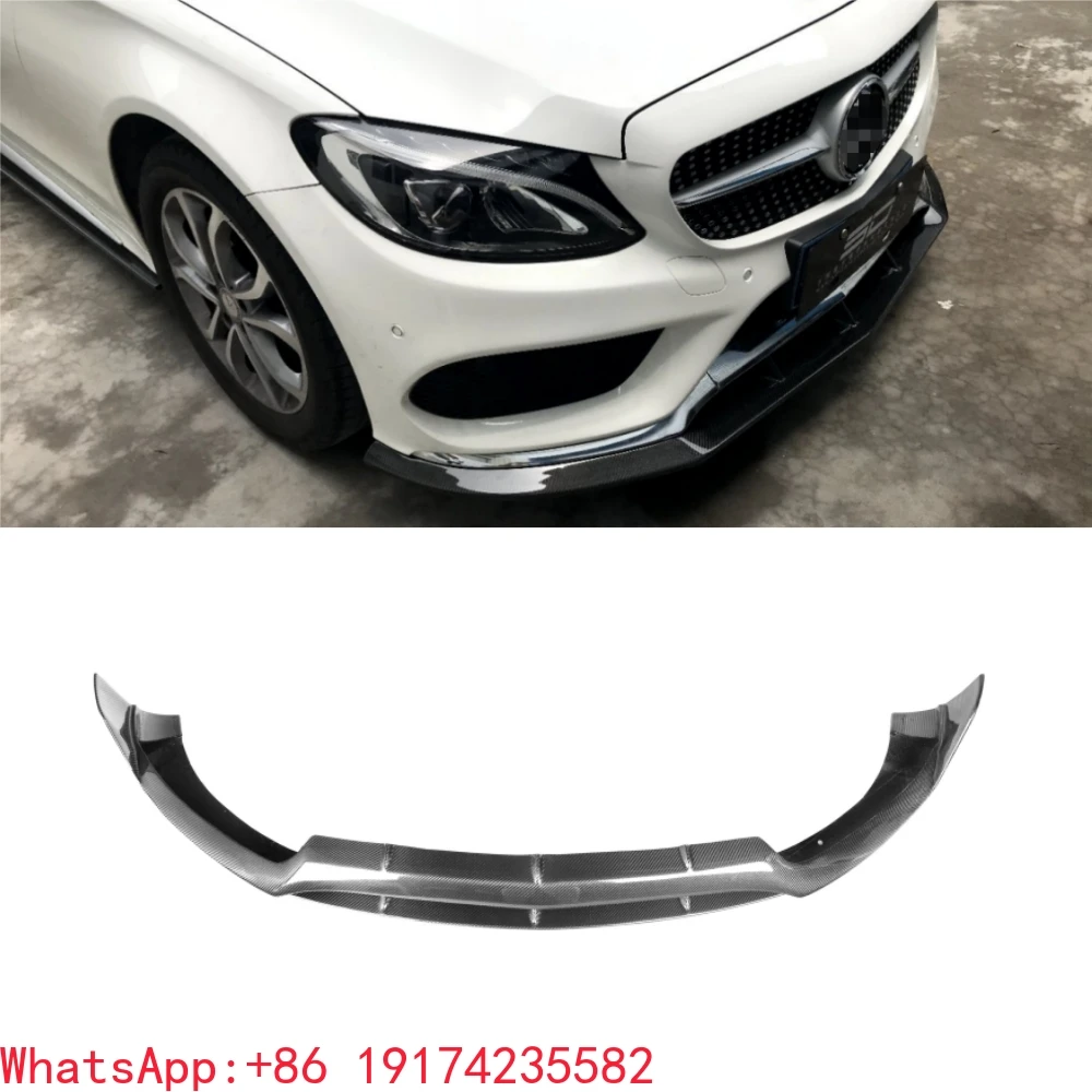 

High Quality New Bumper Real Carbon Fiber PSM Style Front Bumper Lip for Merce Bez W205 Sports 2-Door 2015-2018