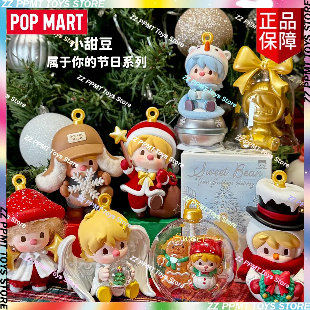 

Новый POP MART Sweet Bean Your Exclusive Holiday Series, оригинальная слепая коробка, кукла Mystery Box, милые аниме-фигурки, игрушки, рождественские подарки