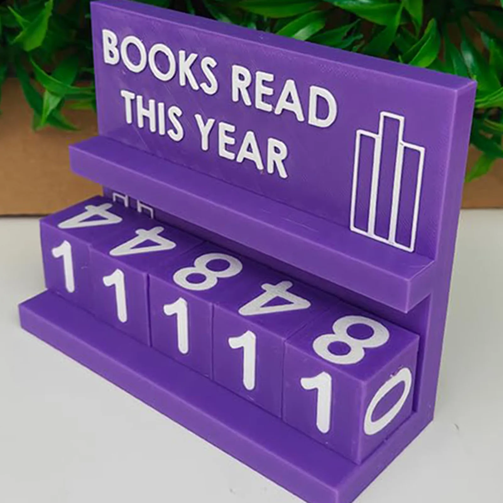 Book Read This Year Counter Book Counter Sign Reading Goal Tracker Gift for Book Lovers & Speed Readers