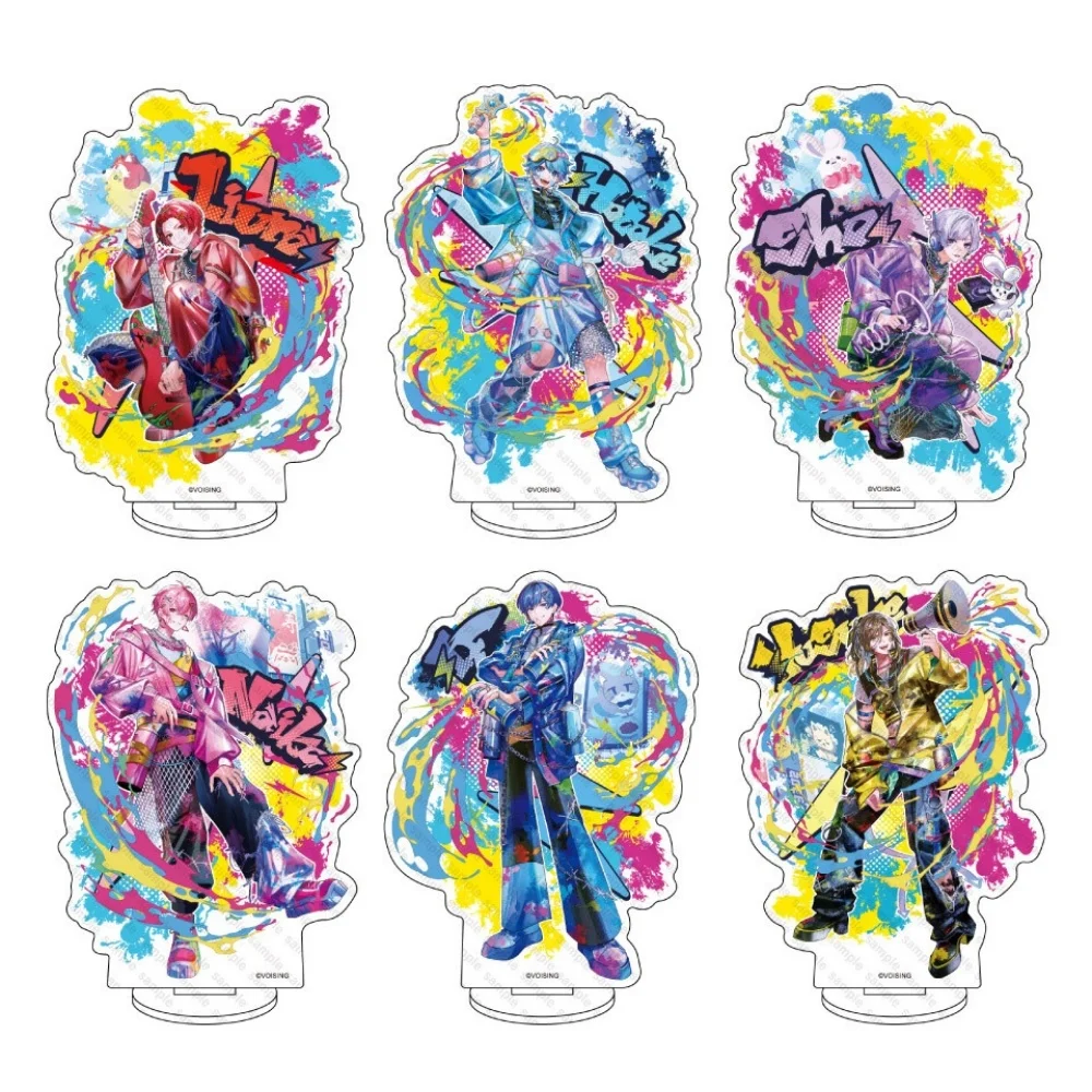 Anime Y2K Cyberpunk Graffiti Ireisu Irregular Dice Acrylic Figure Desk Stand Decor Hotoke Gift Keychain