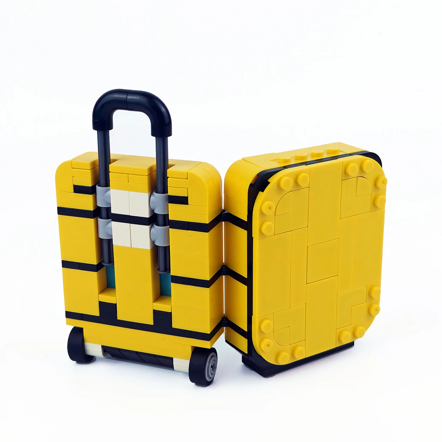 الإنسان الأعلى مع نموذج حقيبة صفراء اللبنات 40649 40817 التجمع الإبداعي 838 قطعة الطوب لعبة عيد الميلاد الهدايا #4