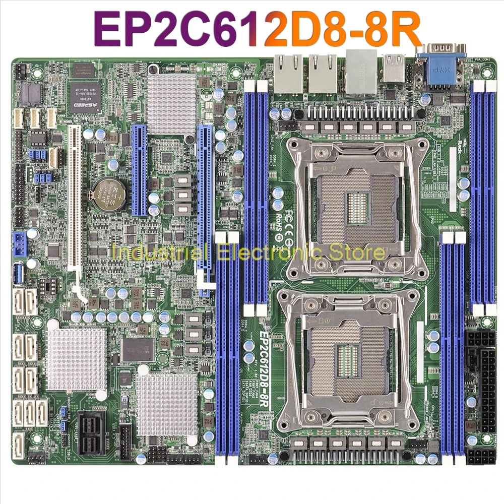 

DDR4 LGA2011 C612 Support E5-2600/4600 V3 Server Motherboard For ASROCK EP2C612D8-8R