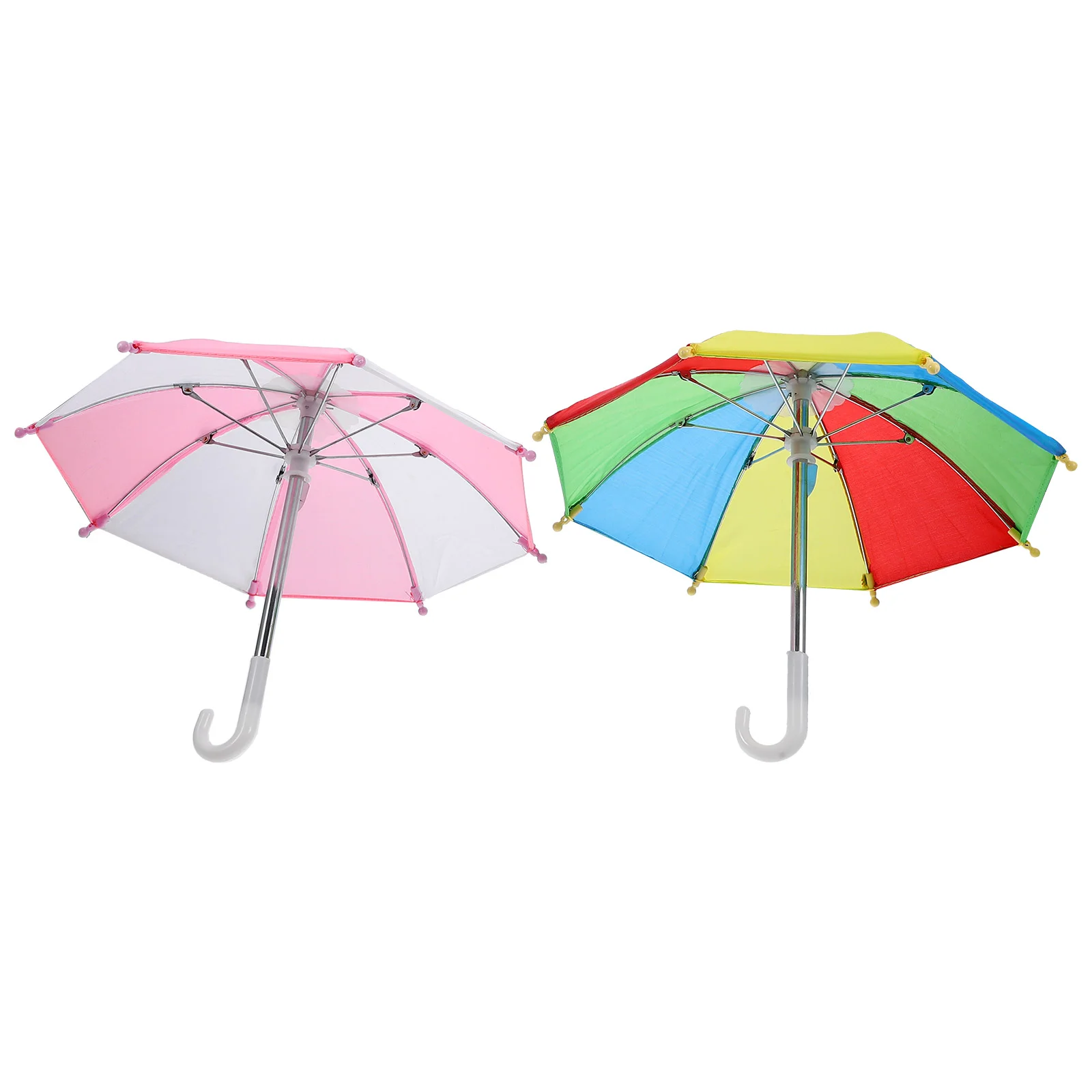 2 Pcs Decorative Mini Umbrella Model Shade Kids Micro Landscape Decoration Children Toy Rainy Plant Travel