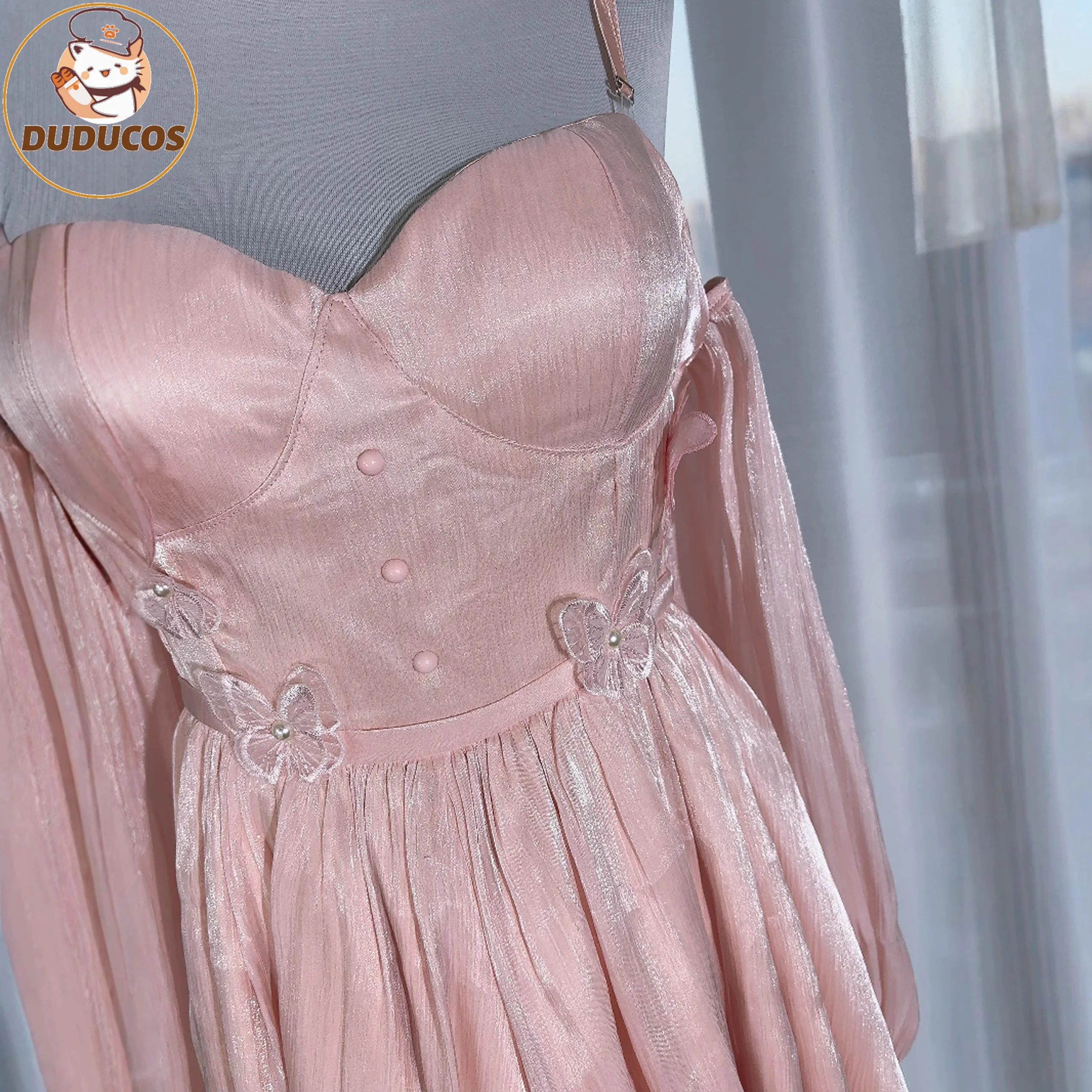 love and deepspace pink dress MCs Pink Dress! (Also known as the Dreamy Heart dress from Rafayels Birthday Event) , Id say this dress is perfect for any girlypop occasion () , My favourite colour is also pink, so