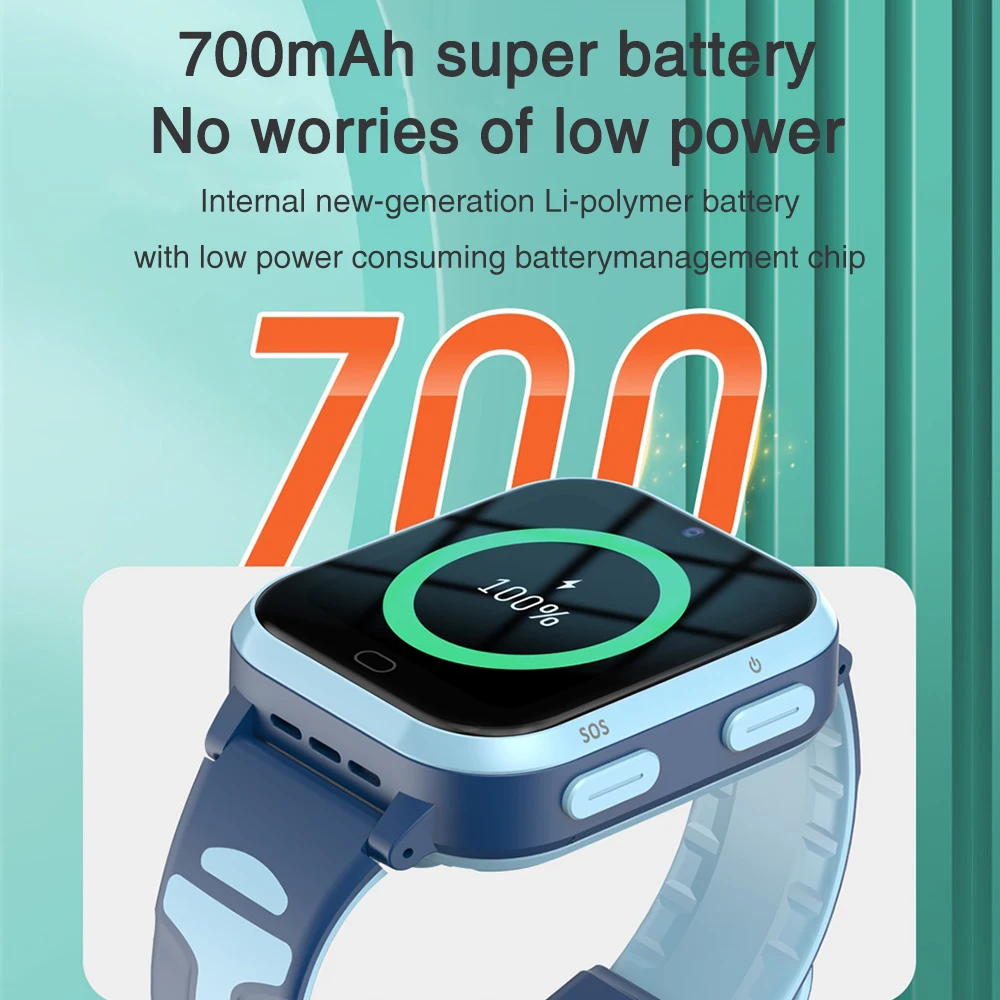 696 New 4G Video Call Kids Smart Watch GPS HD Camera 700Mah RAM 1GB ROM 8GB Children Watches Voice Chat Student Smartwatches view 6