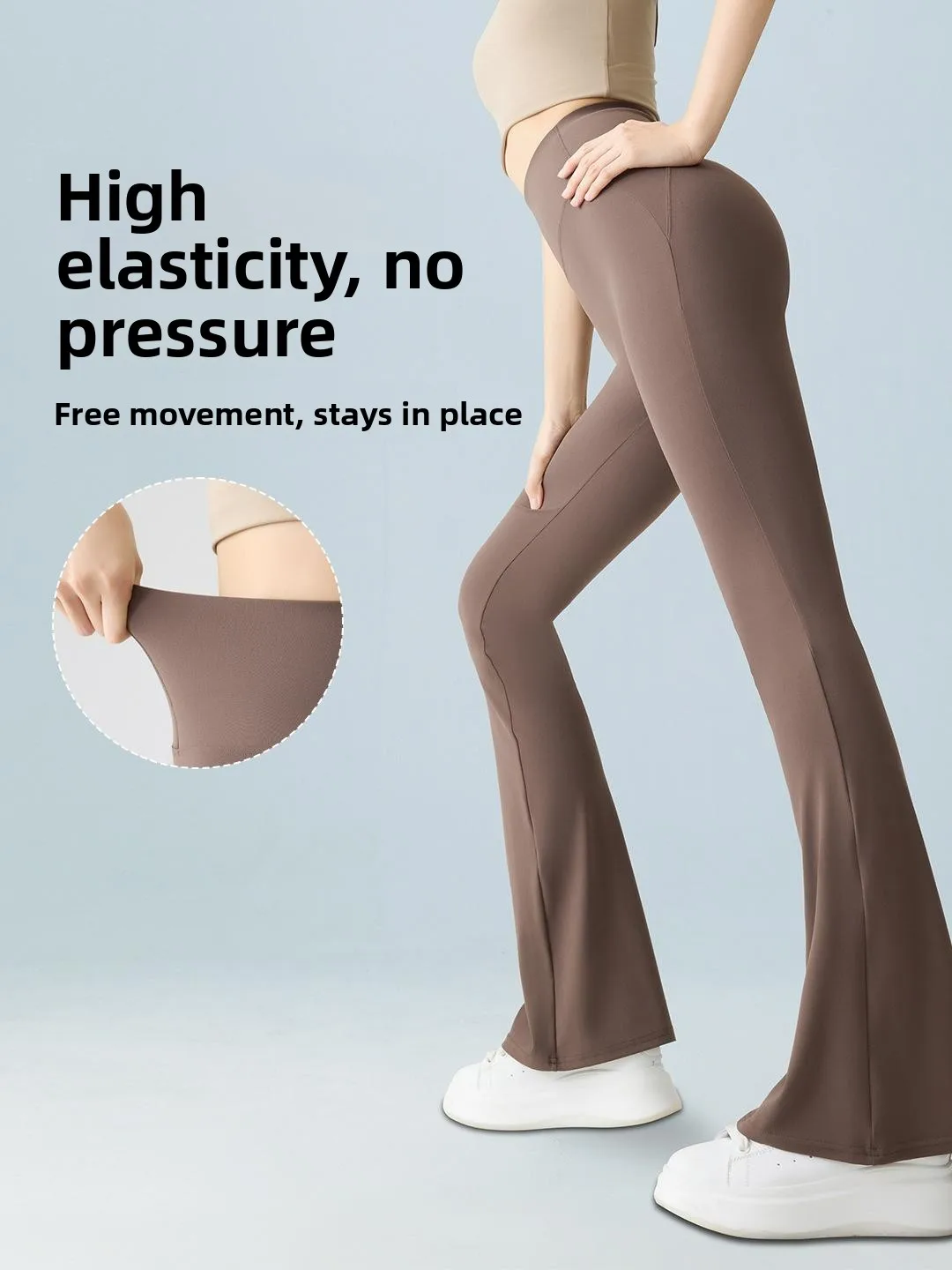 ハイウエスト ワイドレッグ ヨガパンツ レディース 夏 タイトフィット ベースレイヤー お腹コントロール ヒップアップ ロングパンツ ポリエステル繊維