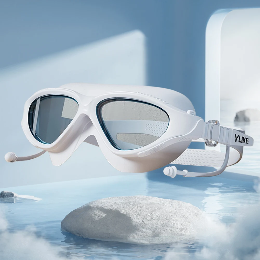 Lunettes de natation à grande monture, Anti-buée, professionnelles HD, étanches, à vue large, pour nageurs