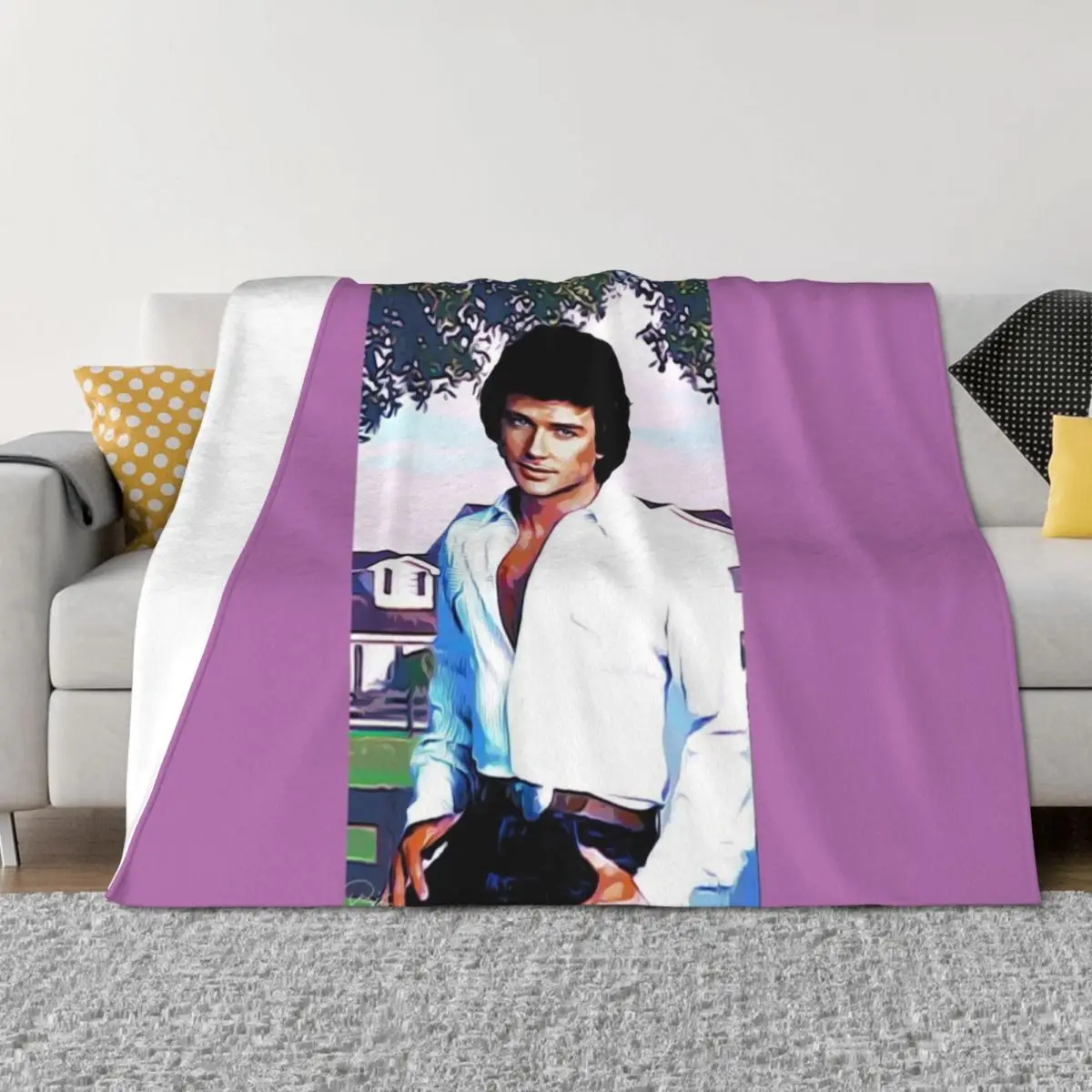 

BOBBY EWING - DALLAS Throw Blanket Thermal Heavy Picnic Thins Blankets