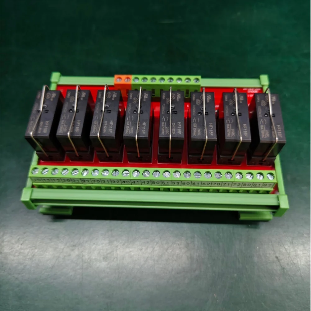 For Energy Saving Applications As Show 16A Pluggable Relay Relay DIN Rail Relay Board Independent Channel Status