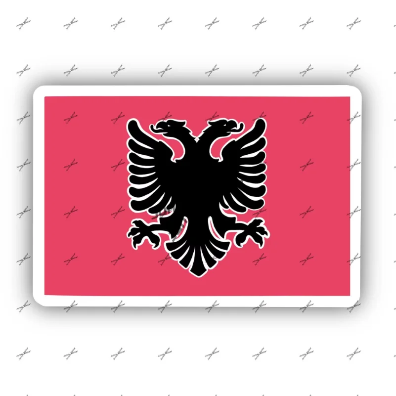 

Albania Flag Sticker Transparent Albanian Emblem Decal for Cars Laptops and Travel Gear Durable and Waterproof Vinyl Decal