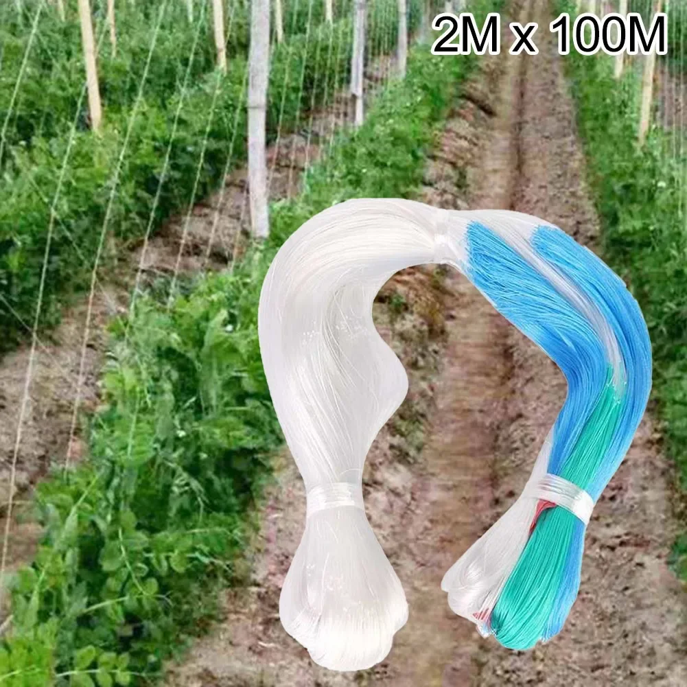 New Support Net Trellis Netting Climbing Net Garden Vegetable Support Mesh Polythene Trellis 2MX100M Climbing Cucumber