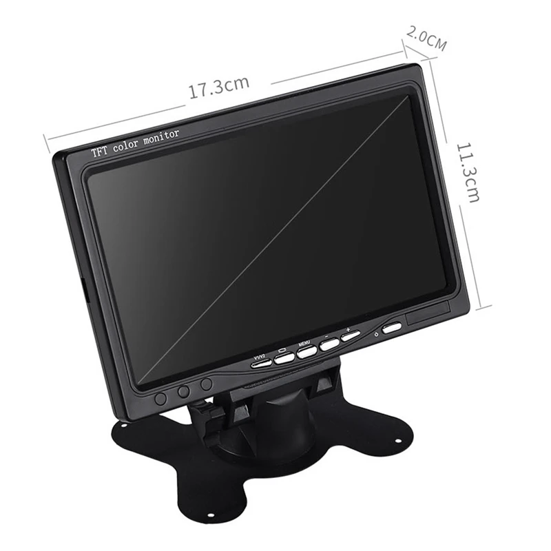 TFT LCD Color HD Reversing Image Display ABS 7 Inch Automotive Supplies For Car Truck CCTV Desktop Digital Display