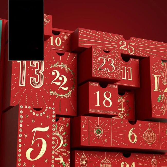 Customized queryBest-Selling 25-Day Countdown Kraft Calendar Box Foil Specifications Custom Christmas Advent Gift Surprise Makeu