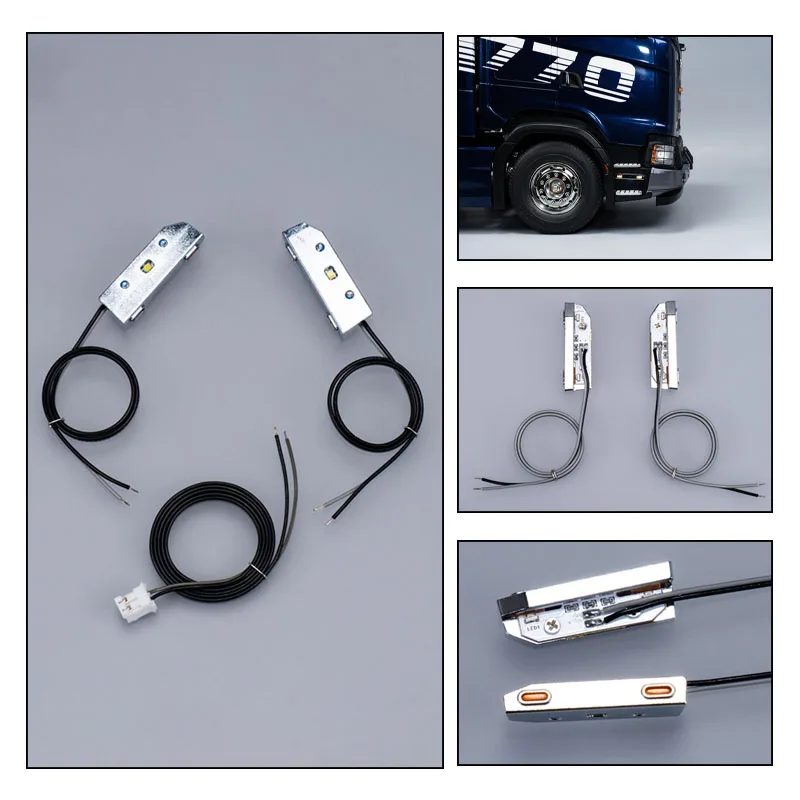 LED Eyebrow Light Foot Lamp for 1/14 Tamiya RC Truck Car Scania 770S 6X4 56368 8X4 56371 Diy Parts Toys