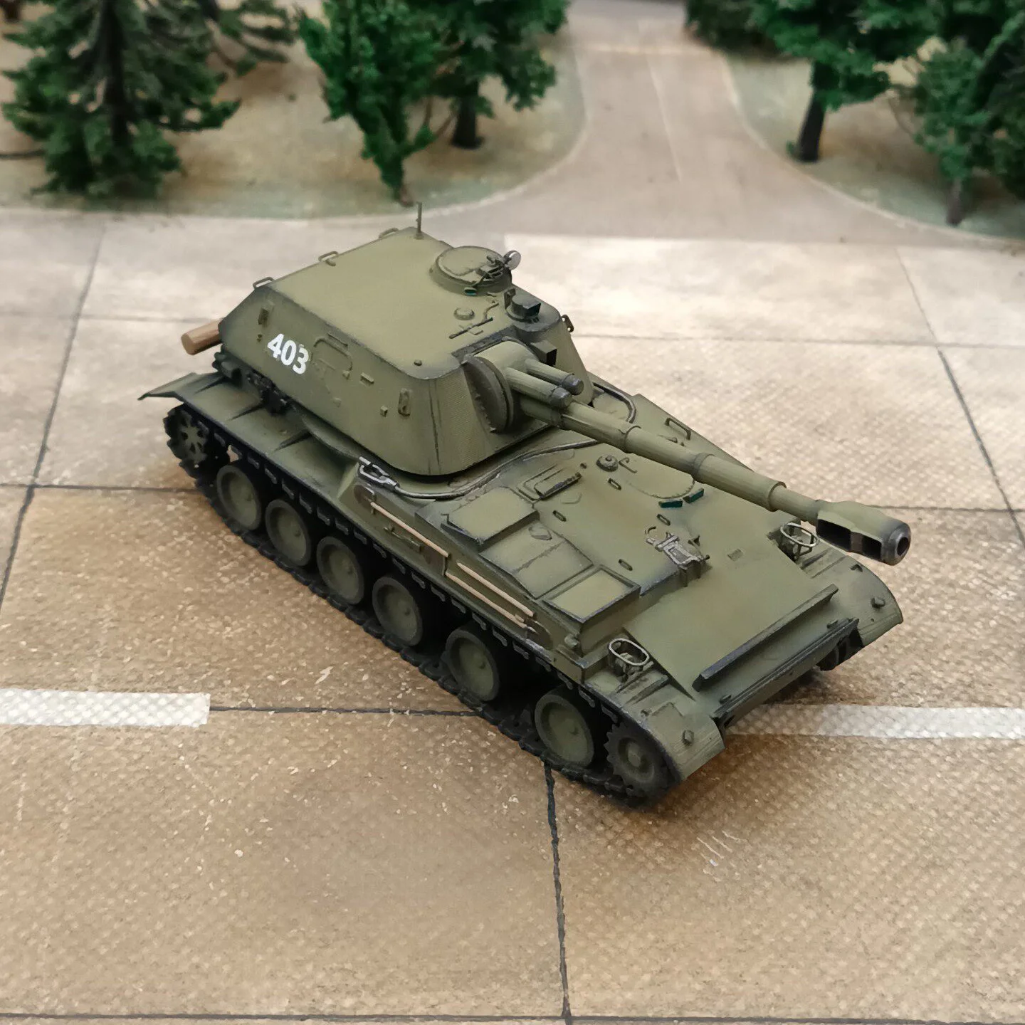1/72 Russian 2S3 Akatsiya SPG self-propelled howitzer, hand-painted finished model decorative ornament(Ships in 5-6 days)