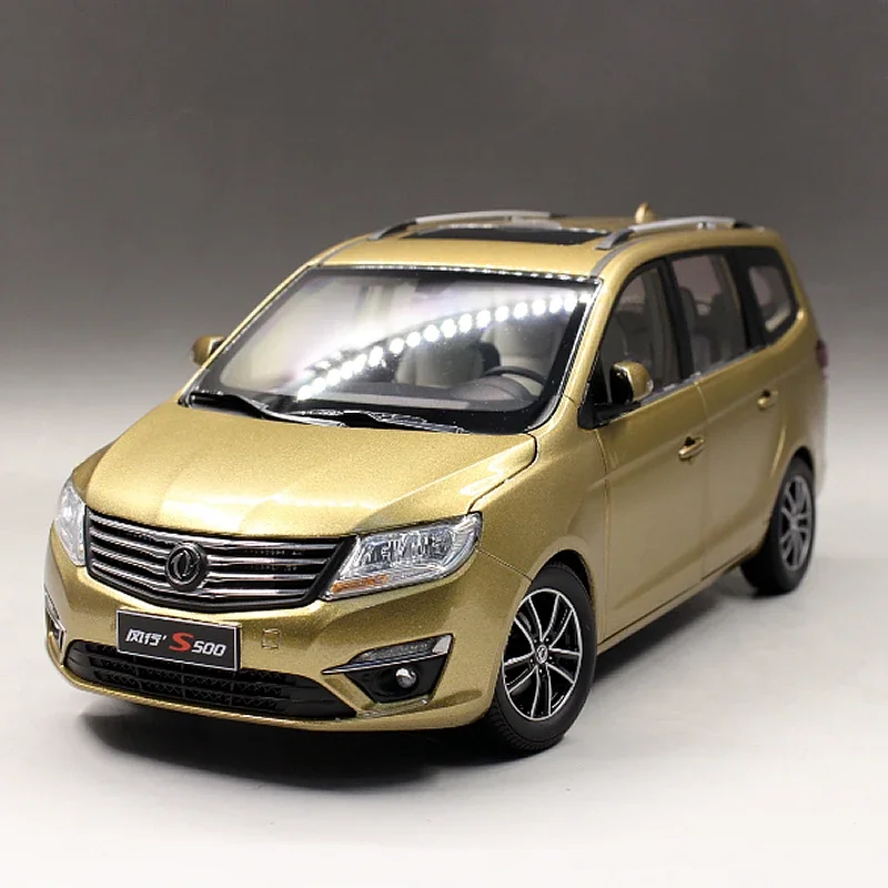 DFL DONGFENG Forthing  S500 MPV Alloy Car Model Simulation Model Tabletop Decoration Collection Display Gift Yellow 1:18