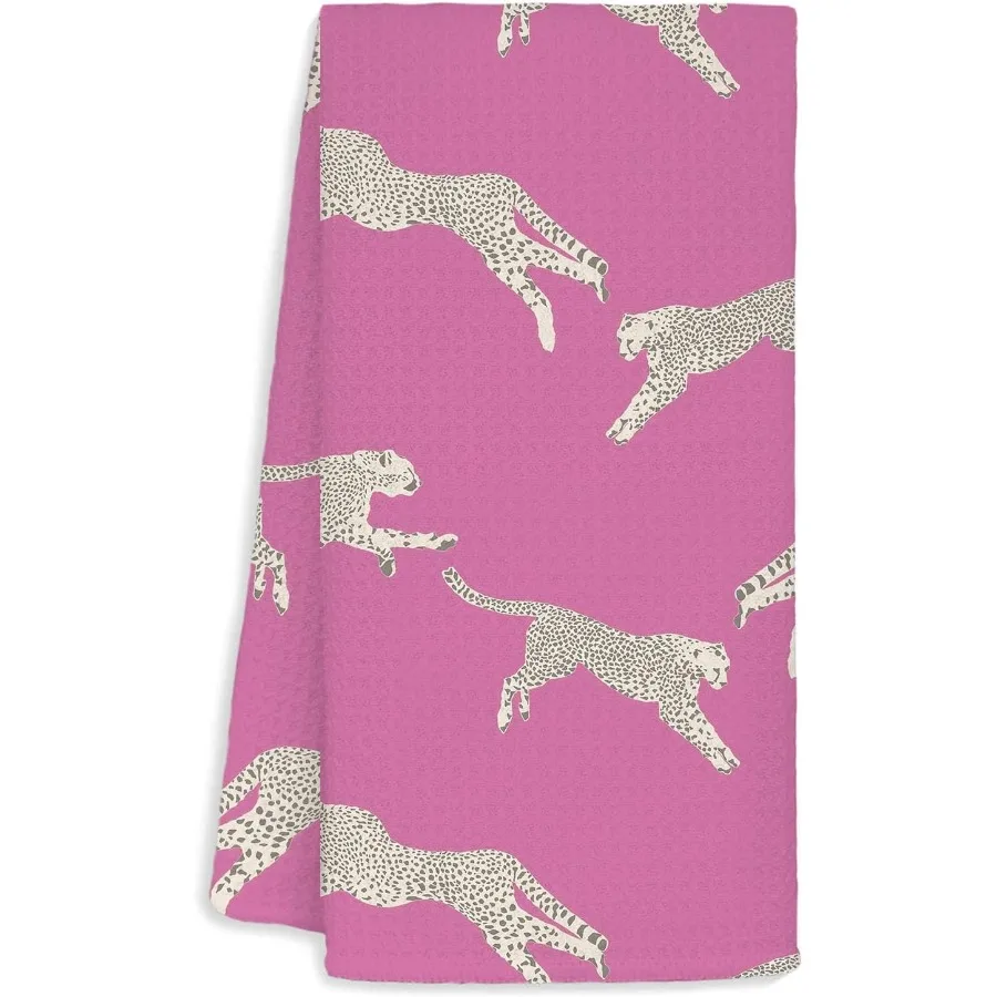 

Pink Leopard Kitchen Towels - DecorRetro Leopard Bathroom Pink Kitchen Decor Preppy Pink Hand Dish Tea Towels 16×24 Ih
