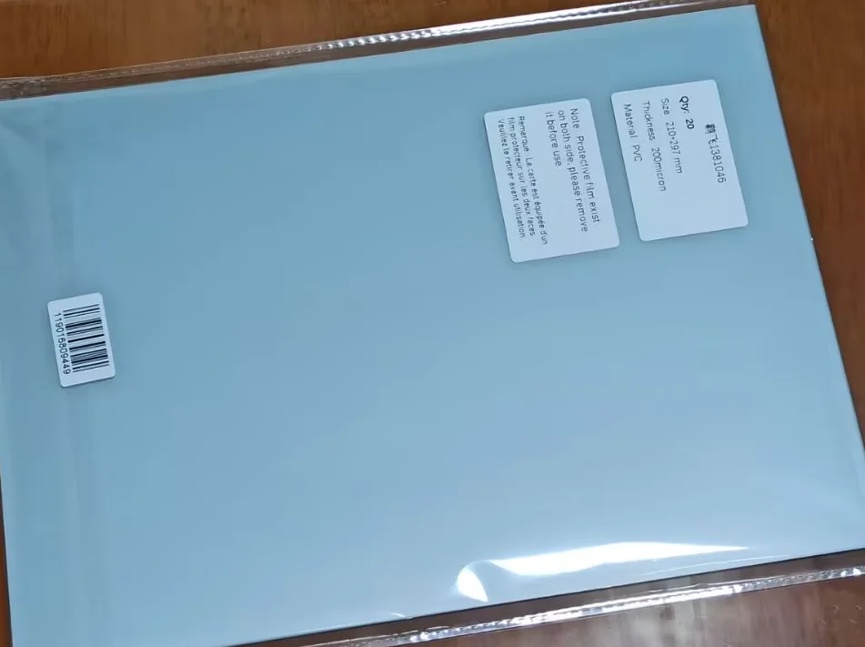 Größe a4 Transparenz PVC-Bindungs abdeckung durchsichtige Kunststoff acetat platten-Dicke 200 Mikron 8mil