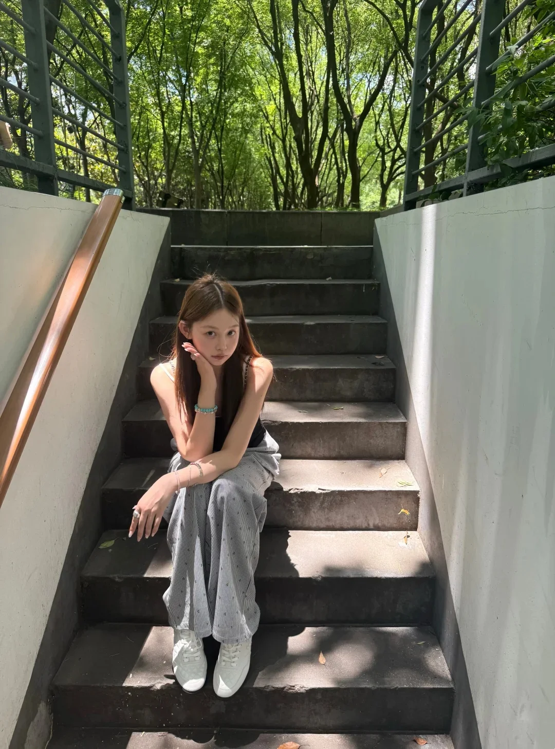 سروال نسائي موحد شتوي صوف مستقيم الأرجل مبطن بالصوف صالة قطيفة مريحة مطوية الحد الأدنى ملابس شارع فنية مريحة #5