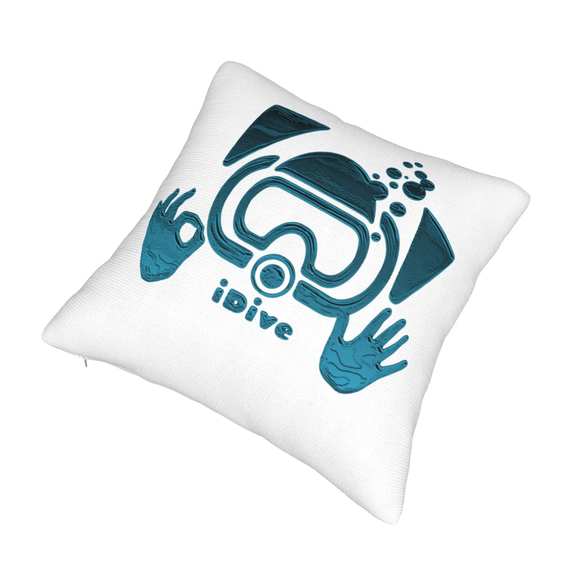 Scuba Dive Aqua Blues iDive OK Nordic Throw Pillow Cover Home Decorative  Car Cushion