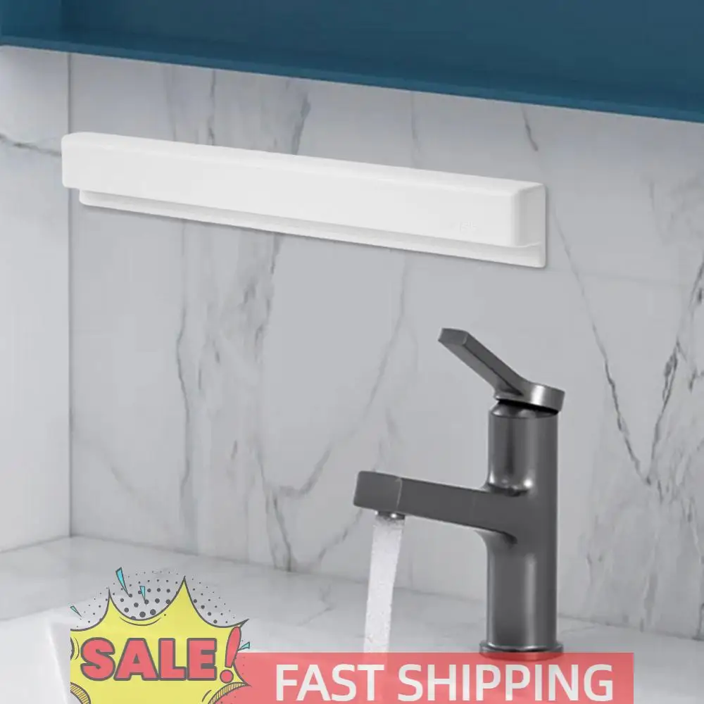 

Plastic Wall-Mounted Multifunctional Space-Saving Toothpaste Holder Bathroom Organizer Long Toothpaste Holder for Bathroom