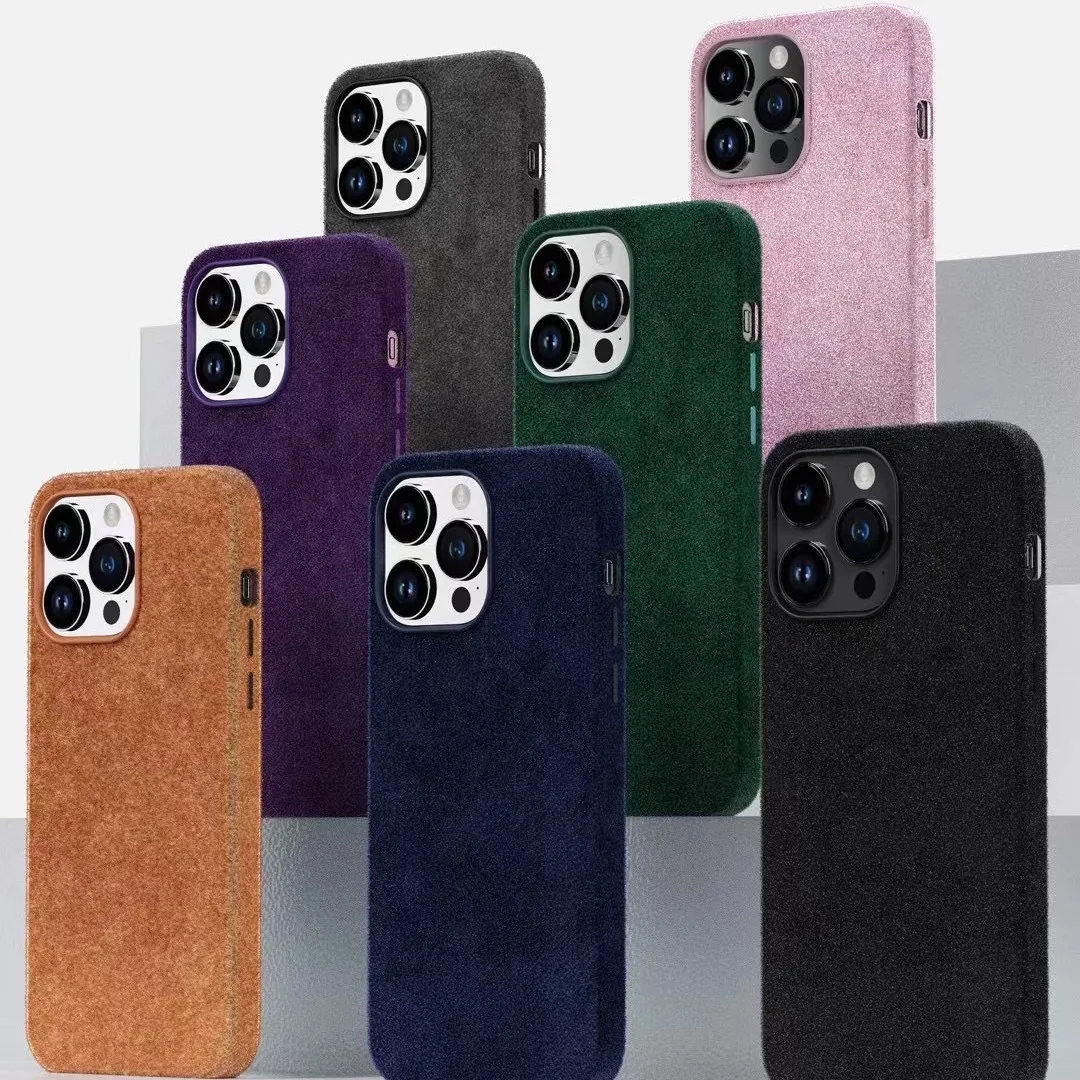 

For iPhone 14 plush phone case iPhone 16 15 14 13 12 pro promax Odyland suede Leather case 16 15 pro protective case high-grade