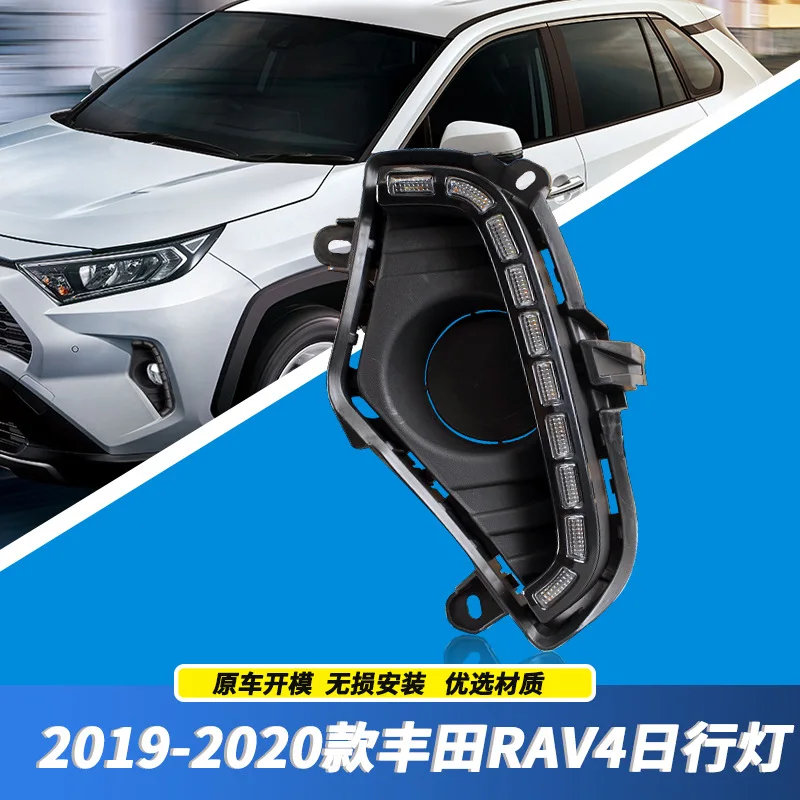 

LED Daytime Running Light DRL For Toyota RAV 4 RAV4 2019 2020 2021 2022 Turn Signal Indicator Light Bumper Lamp Fog Lamp