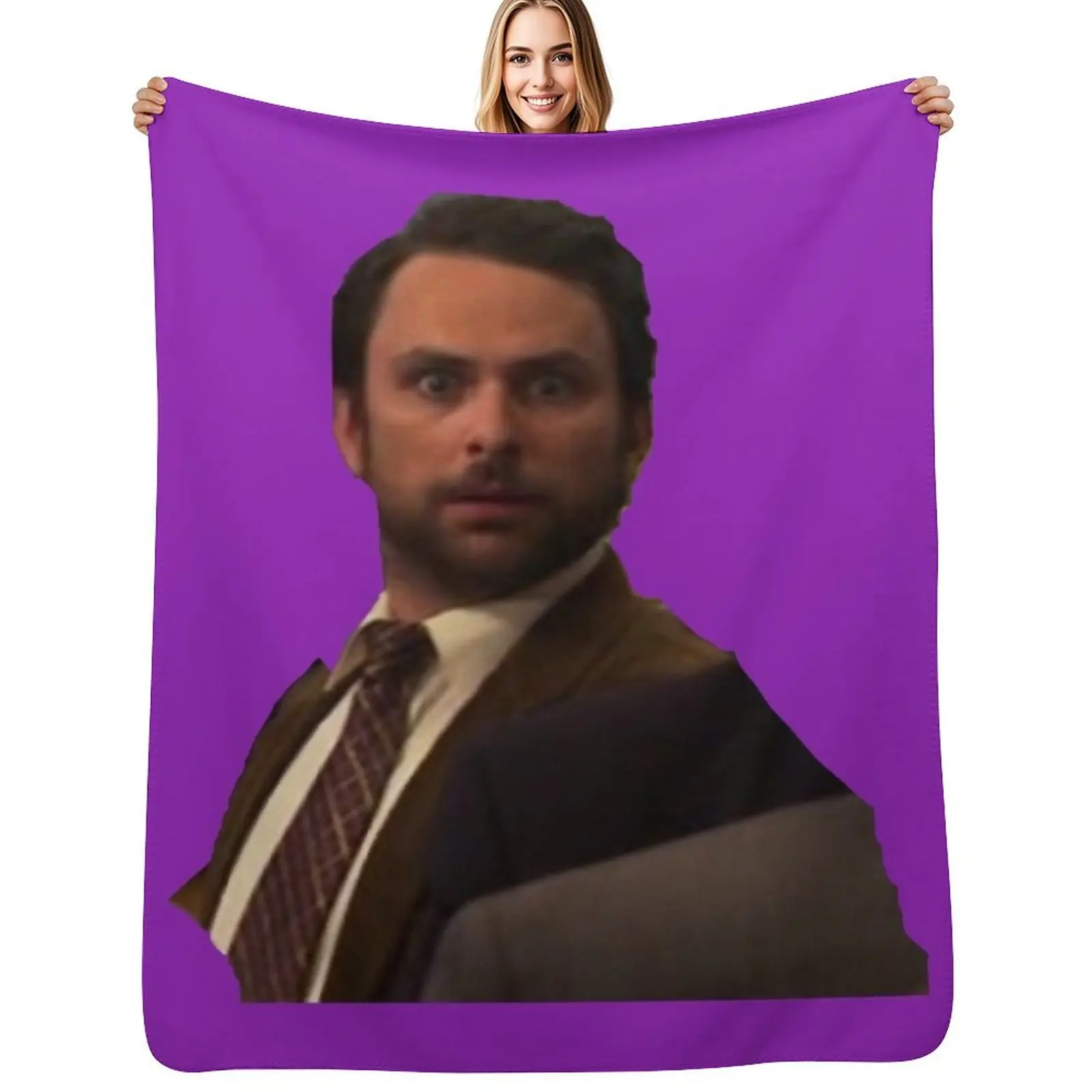 

it's always sunny charlie Sticker Throw Blanket Soft Comfort Blanket for Reading Watching TV