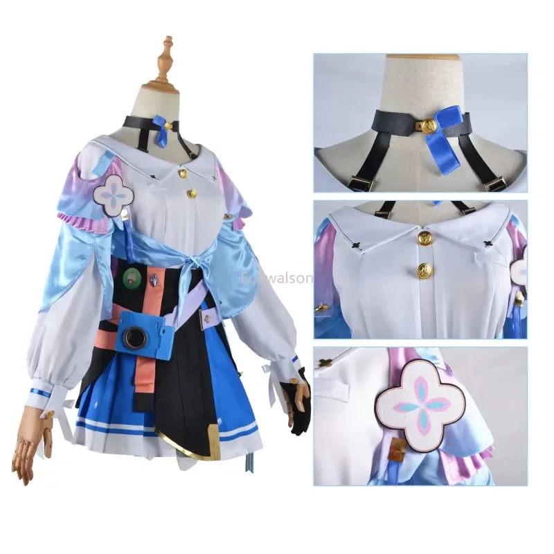 Game Honkai: Star Rail 7th March Cosplay Costumes Uniform Outfit Halloween Party Women Pink Wig March 7th Cosplay Costume Wigs