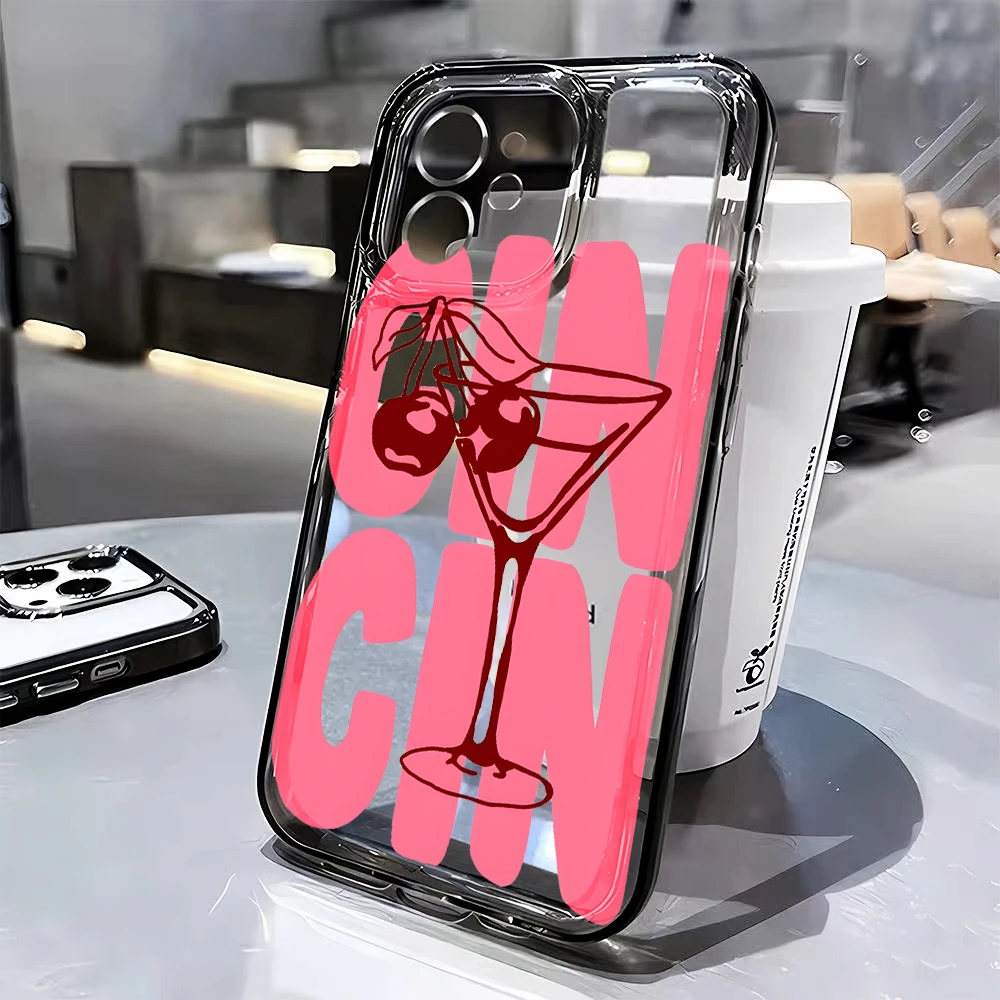 Retro Martini Cup GINGIN Transparente Hülle für iPhone 16 15 Pro Max Hüllen iPhone 17 11 12 13 14 Pro Max Plus 7 8 XS XR INS Funda – Detail 12