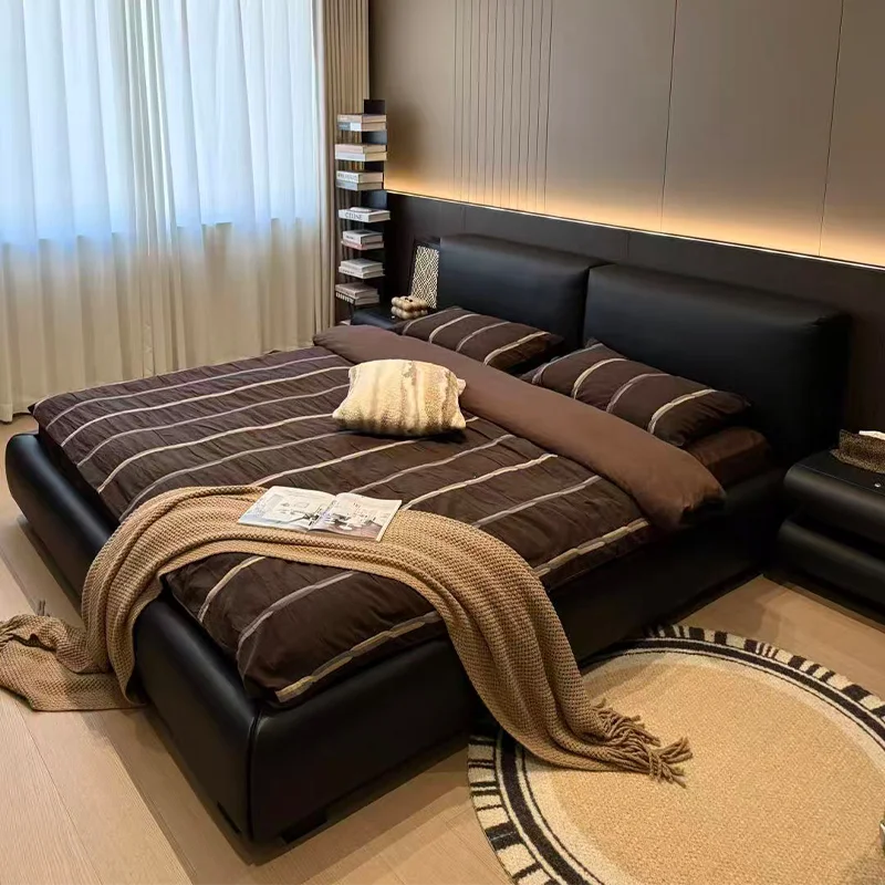 Double Bedroom Bed Single Luxury Queen Simple Headboards Design European Bed Sleeping Modern Letto Matrimoniale Trendy Furniture