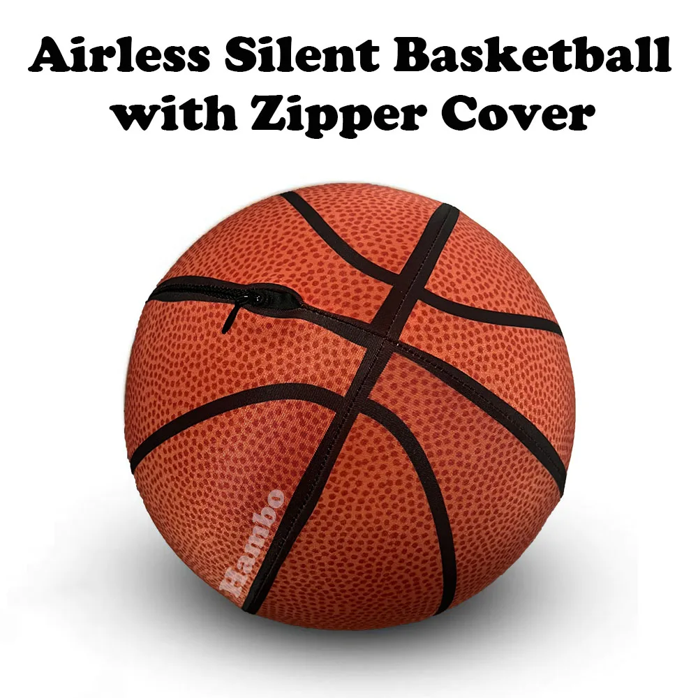 

Zipper Cover Silent Basketball Number 7#/5#/3# Durable Airless Foam Basketball Dribble Quiet Indoor Basket Hoop Sports Articles