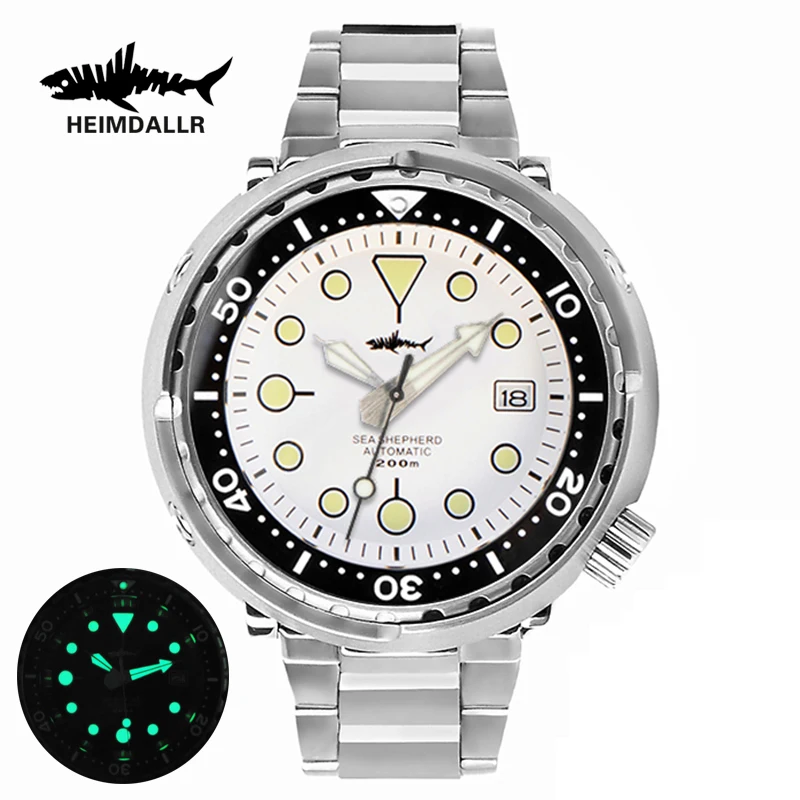 HEIMDALLR Luxury Watch 316L Steel Sapphire Glass NH35 Automatic Wristwatch C3 Luminous Waterproof Mechanical Luminous Watch