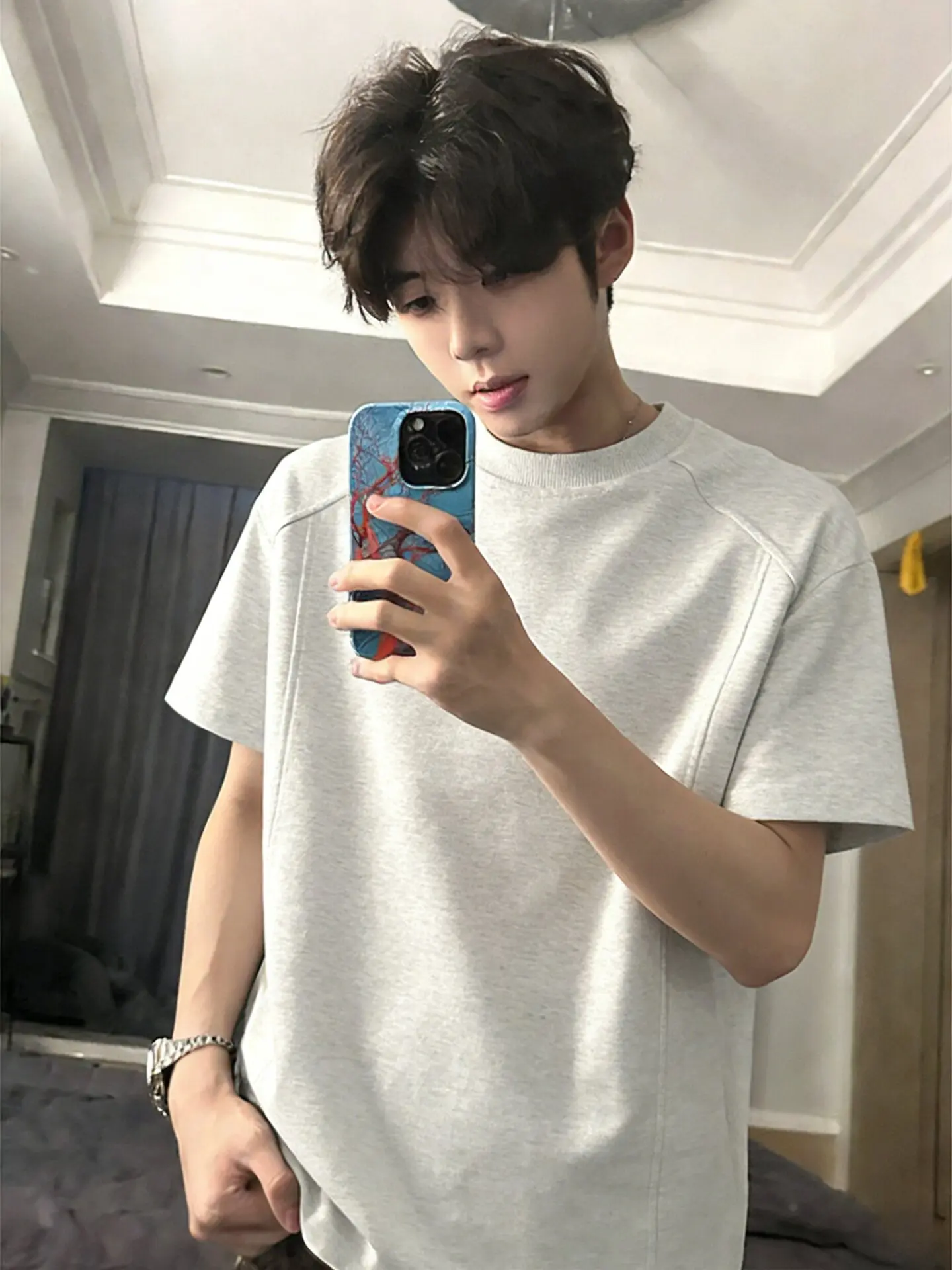 

Мужская футболка American Sle Heavyweight, летняя, премиум-класса, с коротким рукавом, с эффектом многослойности, белая, CleanFit, для ношения под одеждой