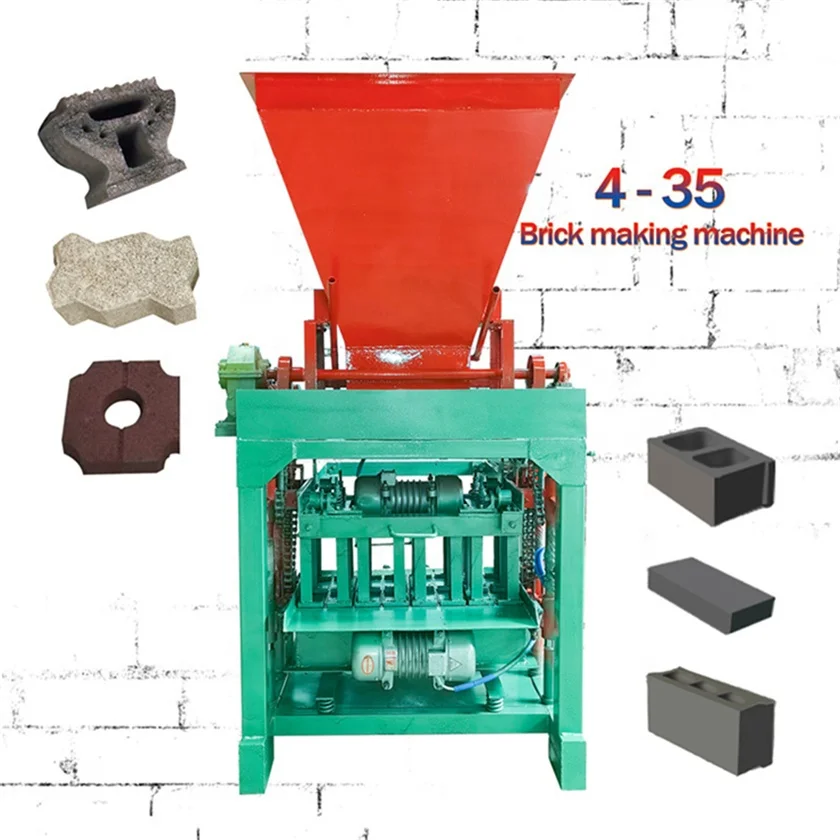 Fly Ash Cinder Cement Concrete Sand Hollow Brick Making Machine Semi Automatic Interlocking Paver Solid Block Making Machinery