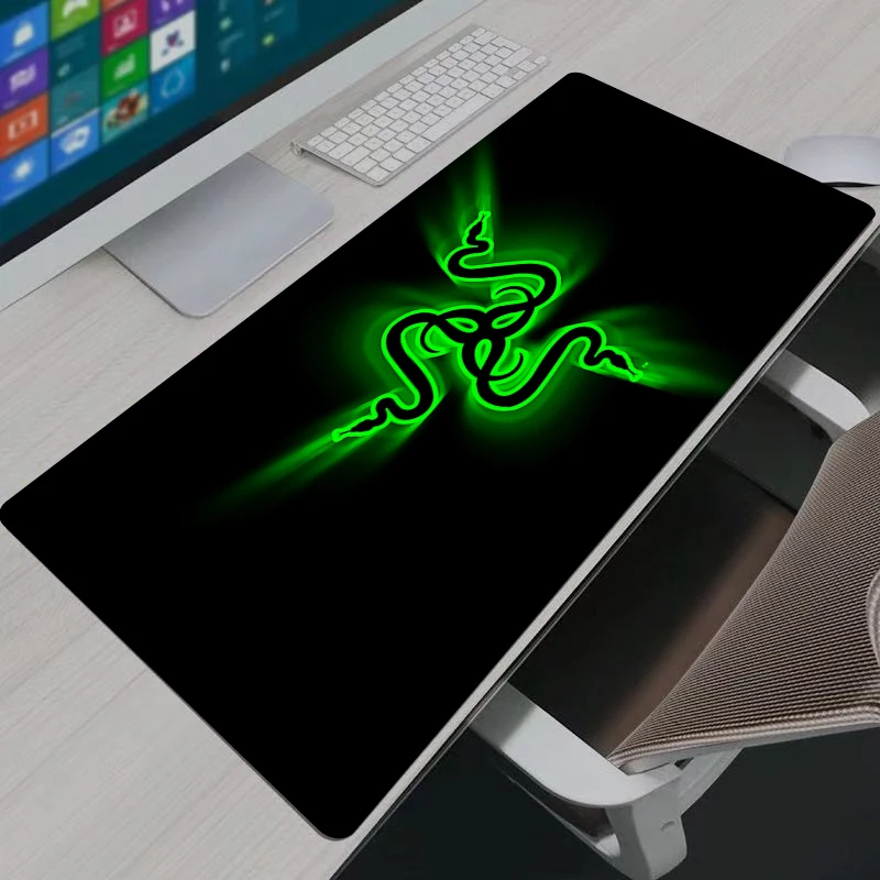 لوحة ماوس كبيرة بشعار Razer مكتب الكمبيوتر حصيرة مكتبية طاولة لوحة المفاتيح الكمبيوتر المحمول السجاد مكتب الهدايا اكسسوارات لوحة ماوس الألعاب