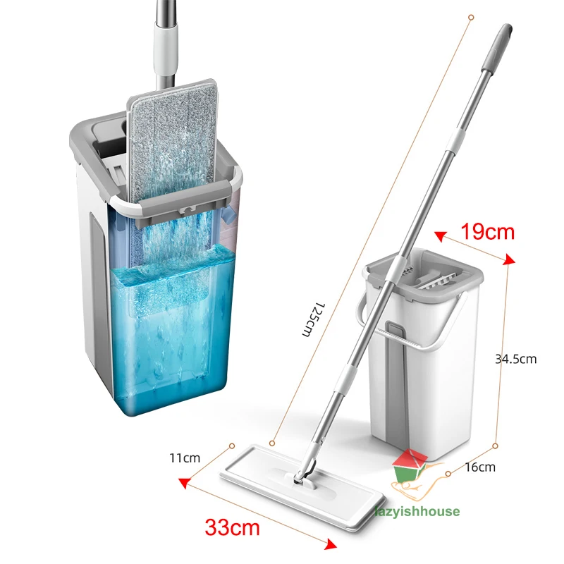 Mop magic Floor Squeeze squeeze mop with bucket flat bucket rotating mop for wash floor house home cleaning cleaner easy 2023new