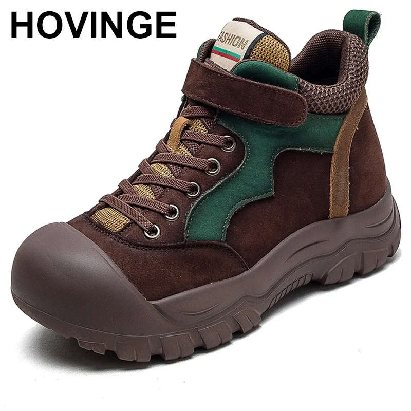 

Retro Casual Genuine Leather Women Shoes 2025 Autumn New Soft Sole Comfortable Sports Versatile Mixed Colors Sneakers
