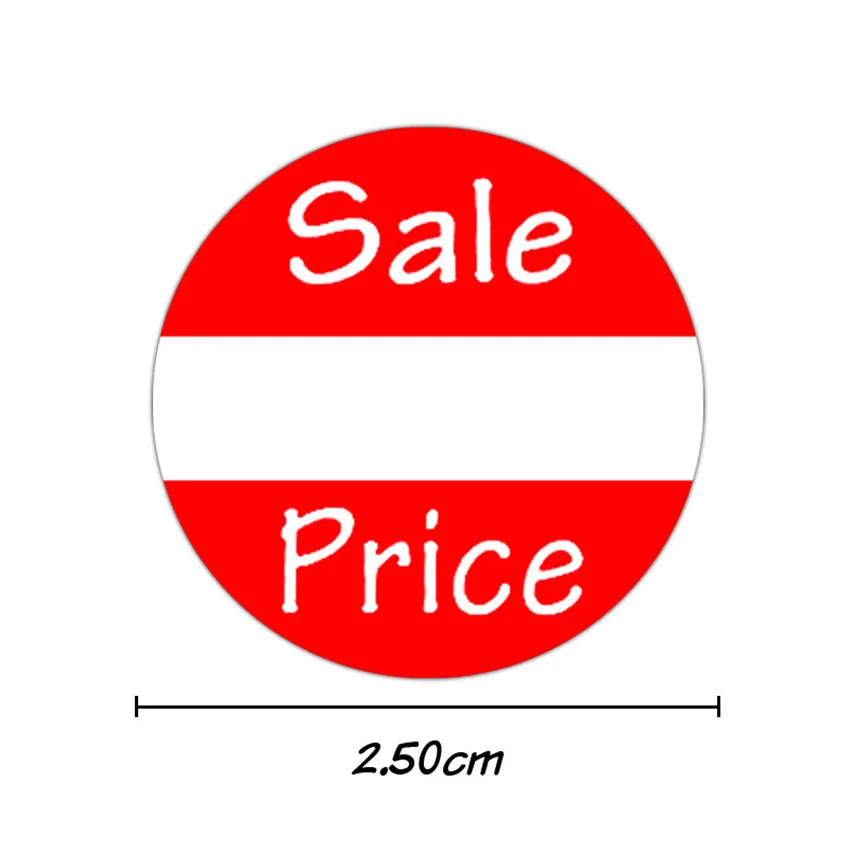 500pcs Red Sale Price Labels Stickers Round Removable Adhesive Paper Stickers Baking cakes Retail Store Discount Stickers Price