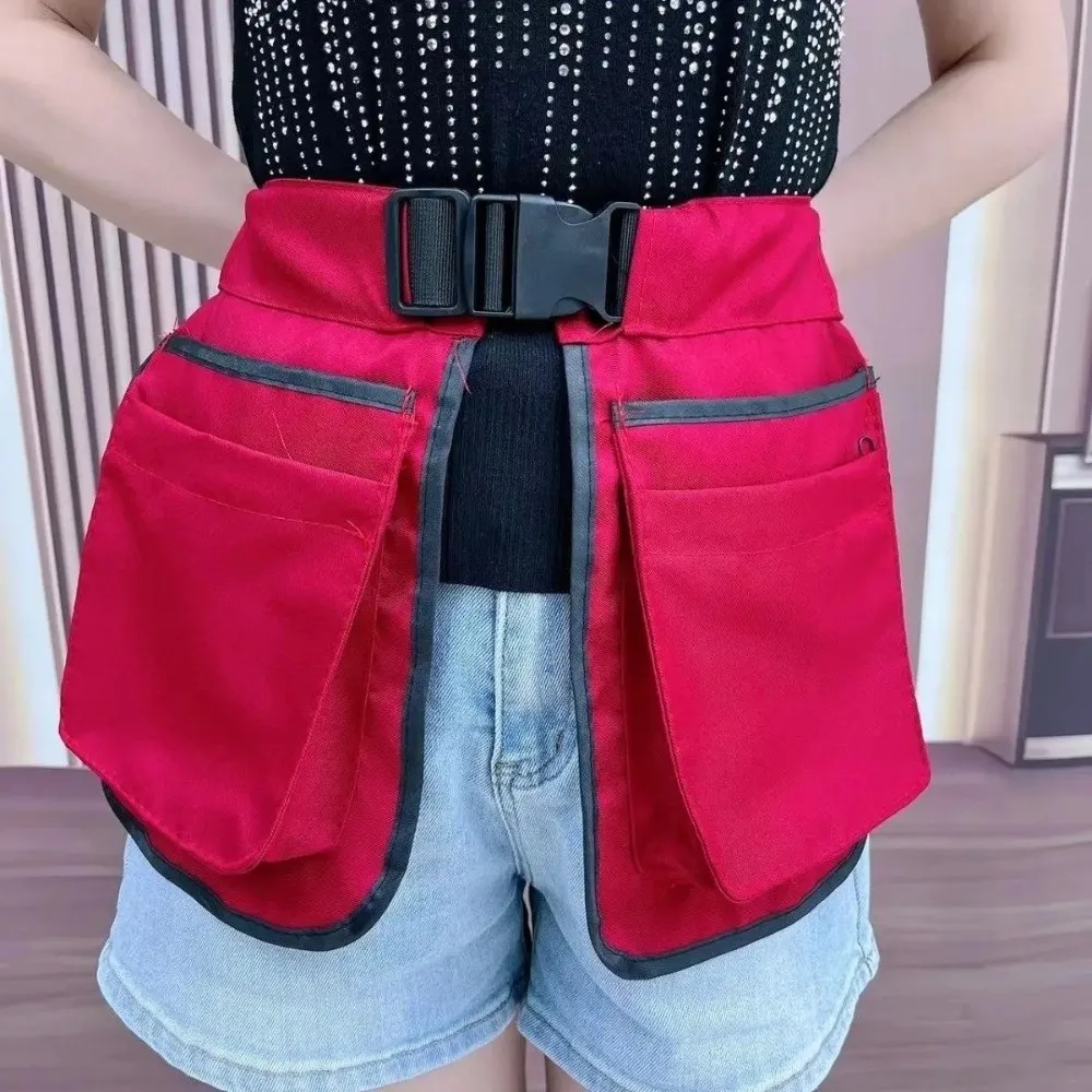 Ethnic Pattern Portable Waist Bag Large-capacity Waterproof Adjustable Belt Apron Polyester Stain-resistant