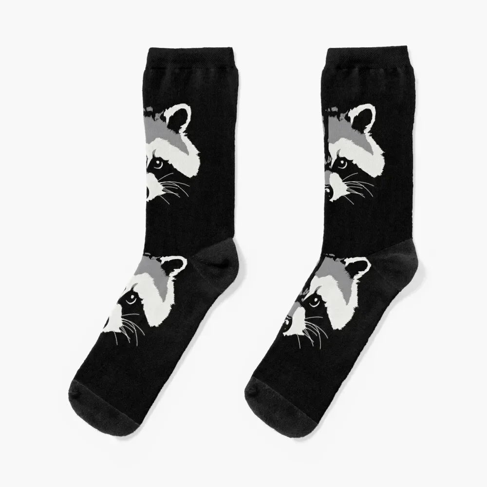 Raccoon face Socks Soccer tennis custom sports Socks For Man Women's