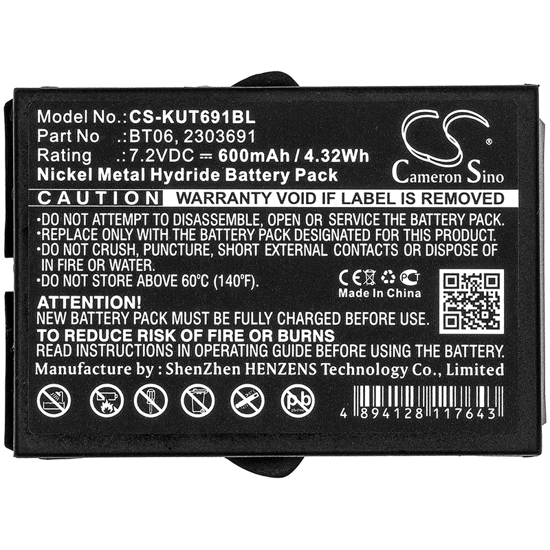 Ni-MH battery for IKUSI Crane Remote Control,7.2V,600mAh,TM61Transmitters, TM62 Transmitters, 2303691